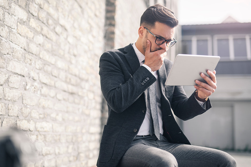 Guy on tablet